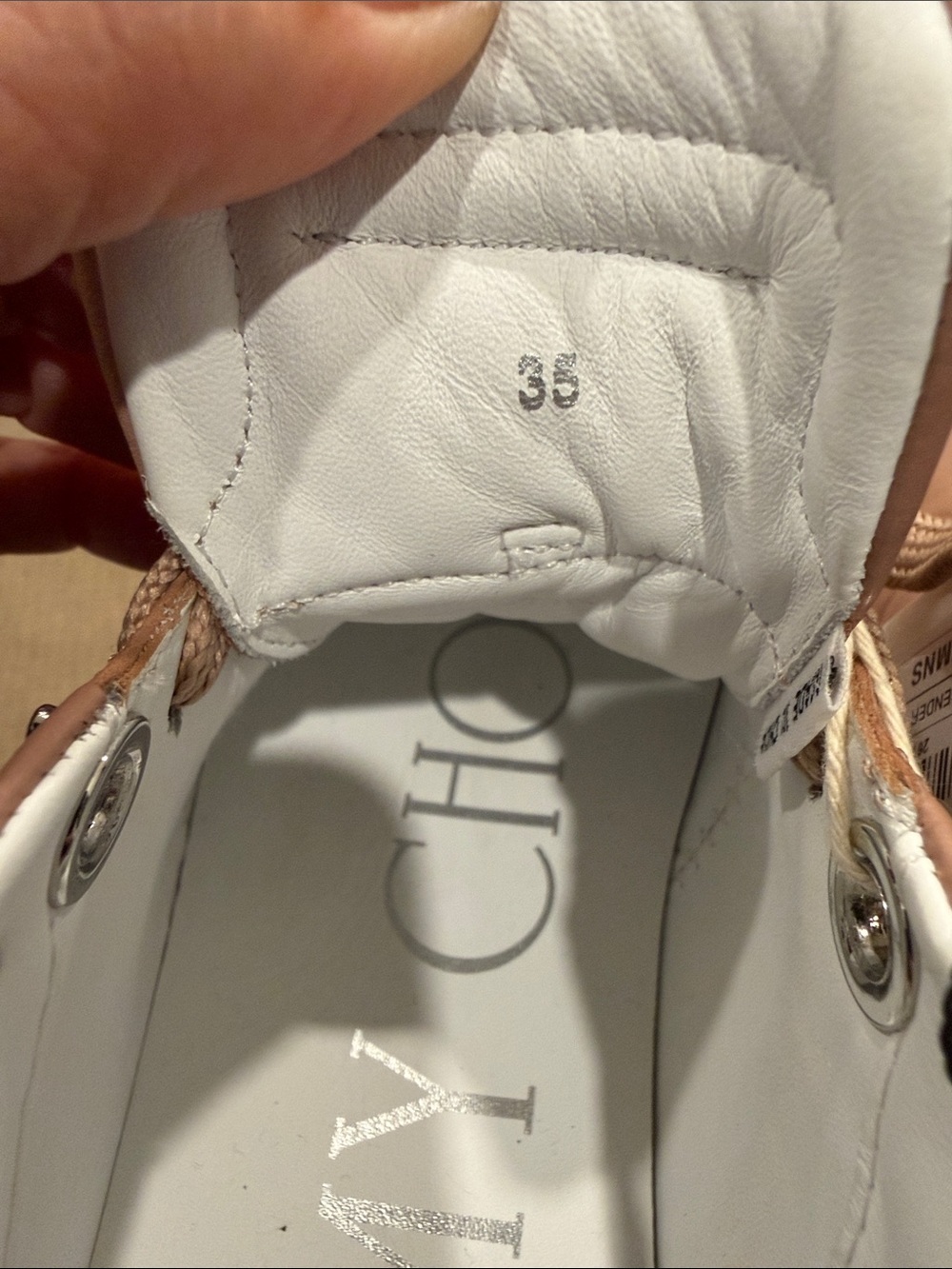 Jimmy Choo Women's Blush Leather Sneakers NWOT - Picture 10 of 12